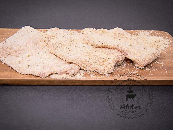 Bifes de frango panados com salsa e alho