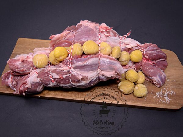 Perna de Borrego recheada com castanhas